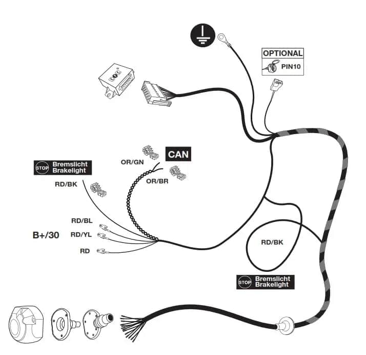 Podłączenie wiązki elektrycznej haka Touran bez utraty gwarancji
